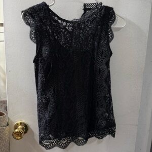Elegant Black Lace Blouse